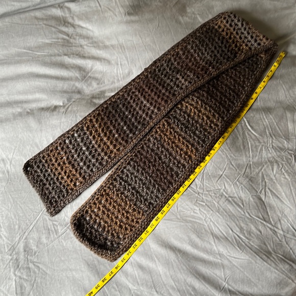 Handmade Crocheted Open-Weave Scarf - Picture 14 of 14